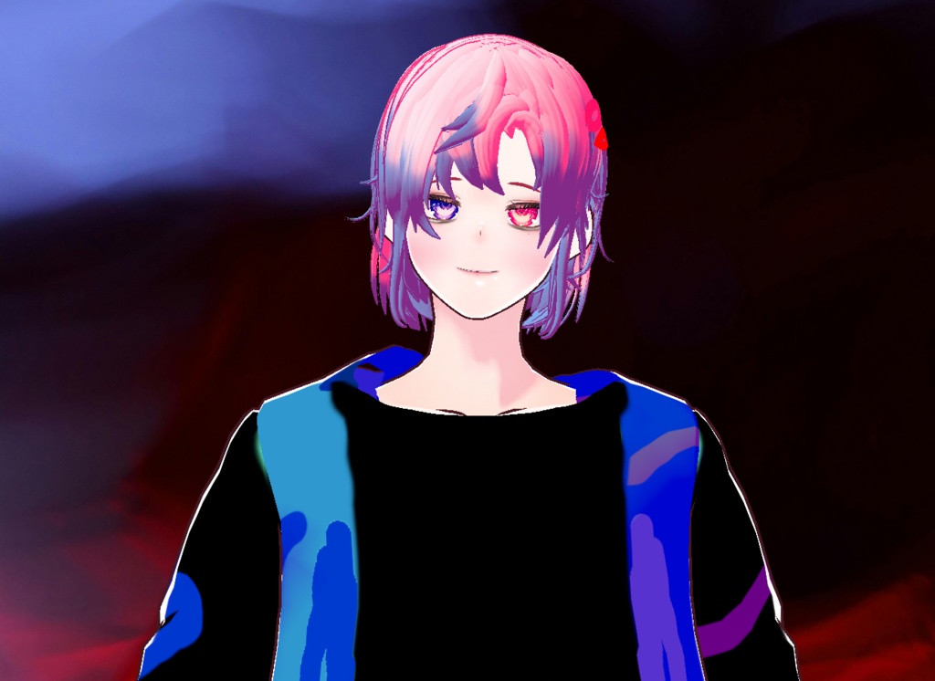 VRM+VROID+의상 및 머리스타일 아이템 / 묶은 머리 남캐 ( 머리색상 4가지 버전 ) - 하나는 연한 핑크라 사진 상으론 없지만 아이템은 있으니 안심 하세요