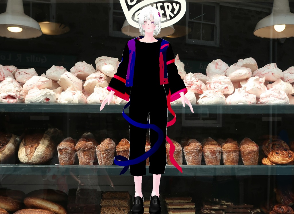 VRM+VROID+의상 및 머리스타일 아이템 / 묶은 머리 남캐 ( 머리색상 4가지 버전 ) - 하나는 연한 핑크라 사진 상으론 없지만 아이템은 있으니 안심 하세요