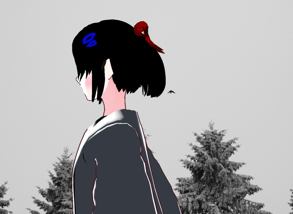 VRM+VROID+의상 및 머리스타일 아이템 / 묶은 머리 남캐 ( 머리색상 4가지 버전 ) - 하나는 연한 핑크라 사진 상으론 없지만 아이템은 있으니 안심 하세요