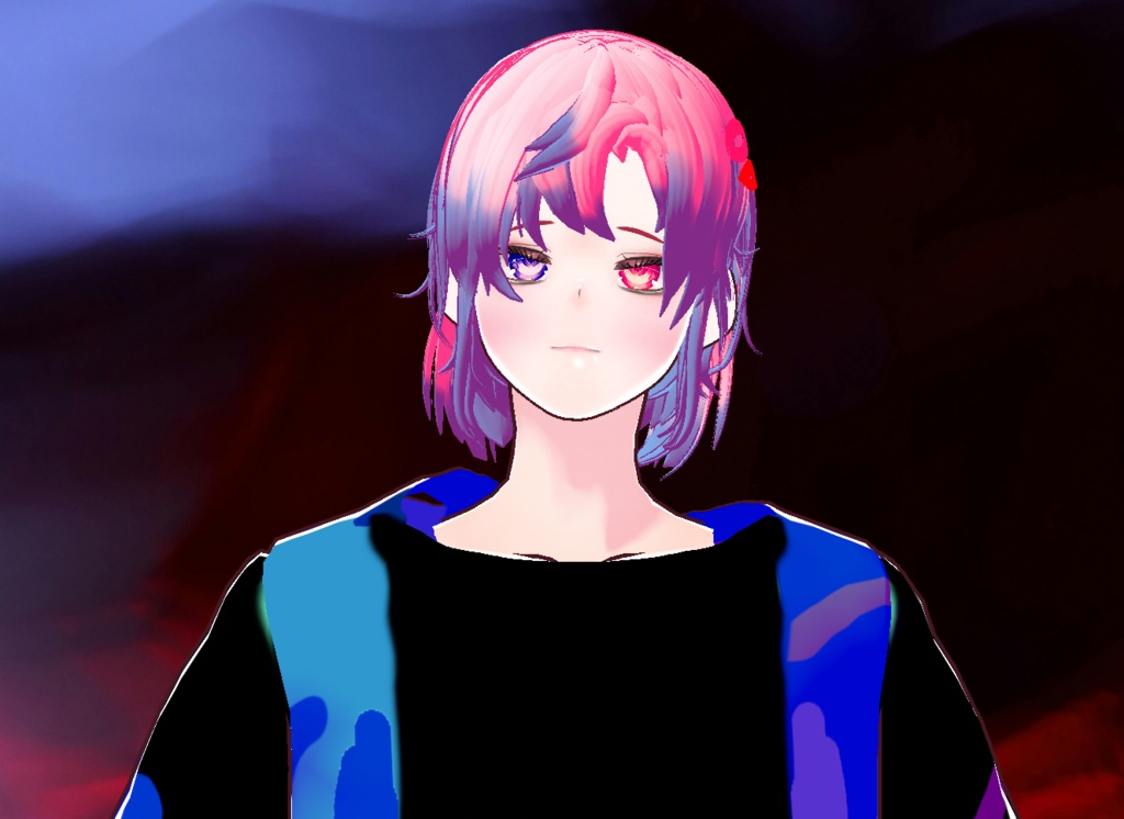 VRM+VROID+의상 및 머리스타일 아이템 / 묶은 머리 남캐 ( 머리색상 4가지 버전 ) - 하나는 연한 핑크라 사진 상으론 없지만 아이템은 있으니 안심 하세요