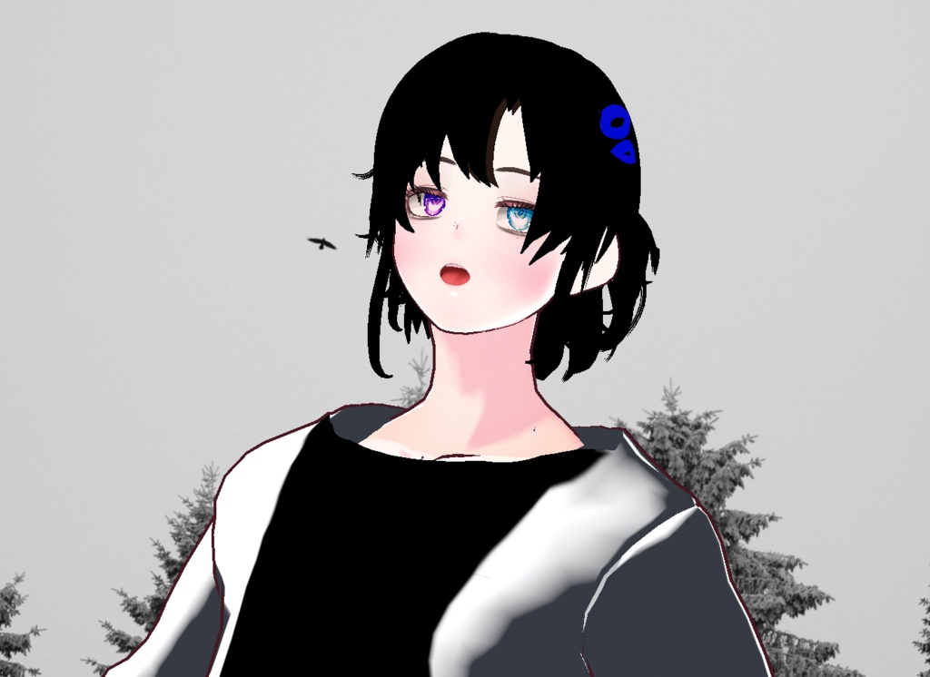 VRM+VROID+의상 및 머리스타일 아이템 / 묶은 머리 남캐 ( 머리색상 4가지 버전 ) - 하나는 연한 핑크라 사진 상으론 없지만 아이템은 있으니 안심 하세요