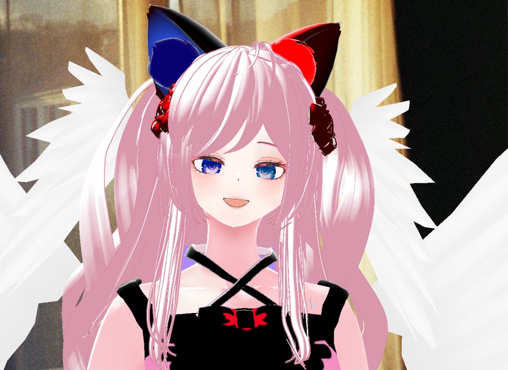 VRM+VROID+의상 및 머리스타일 아이템 / 고양이 천사