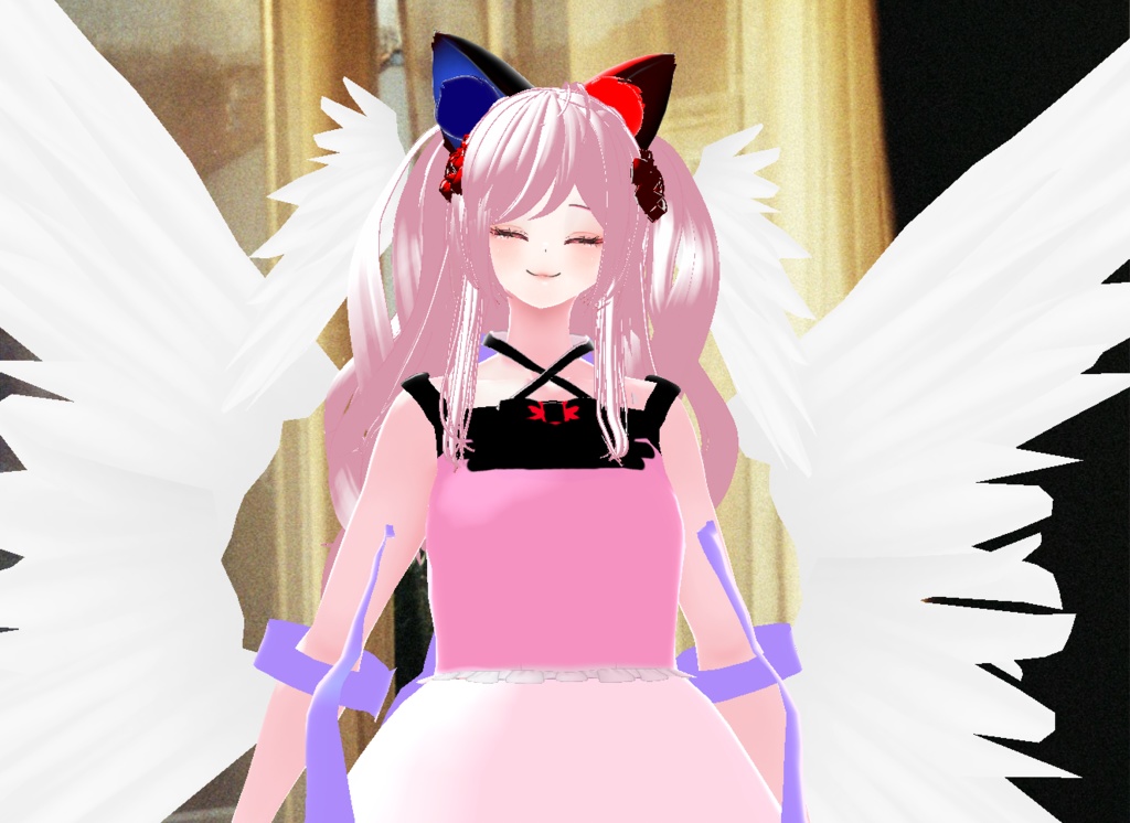 VRM+VROID+의상 및 머리스타일 아이템 / 고양이 천사