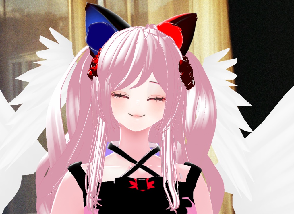 VRM+VROID+의상 및 머리스타일 아이템 / 고양이 천사