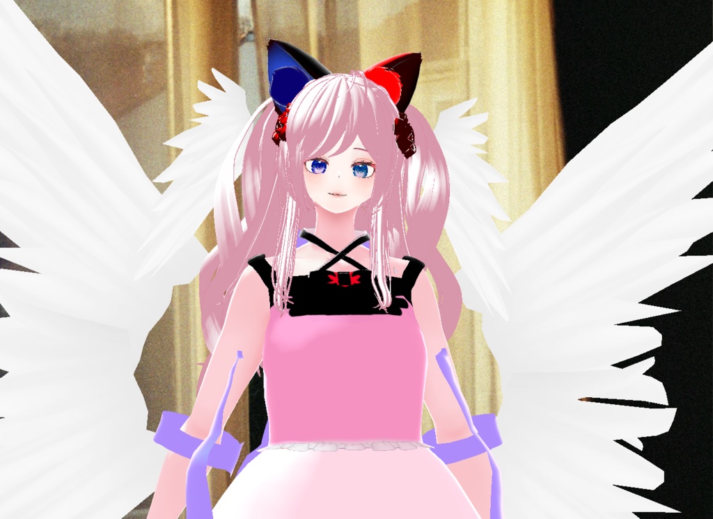 VRM+VROID+의상 및 머리스타일 아이템 / 고양이 천사