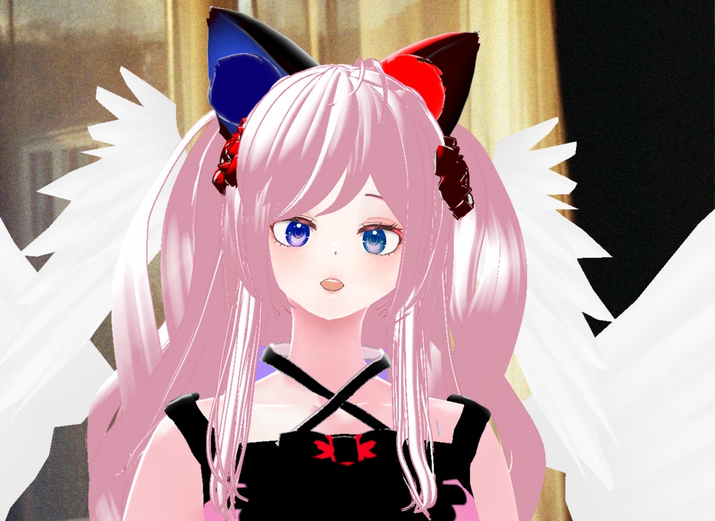 VRM+VROID+의상 및 머리스타일 아이템 / 고양이 천사