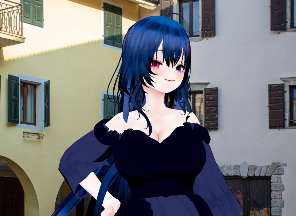 VRM+VROID+의상 및 머리스타일 아이템 / 푸른 소녀