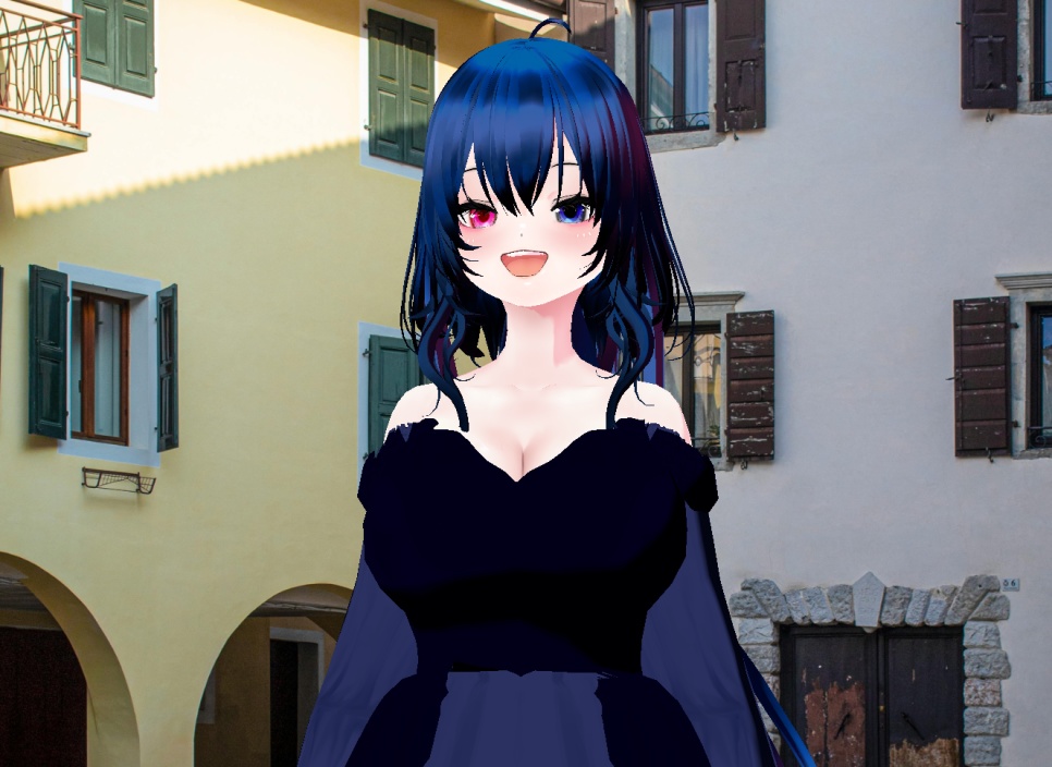 VRM+VROID+의상 및 머리스타일 아이템 / 푸른 소녀