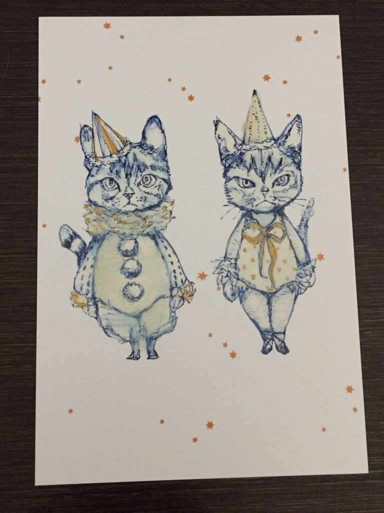 「サーカステントの猫と猫。ときどき、犬。」ポストカードセット
