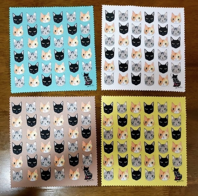 山田家の猫の眼鏡ふき(全四色)