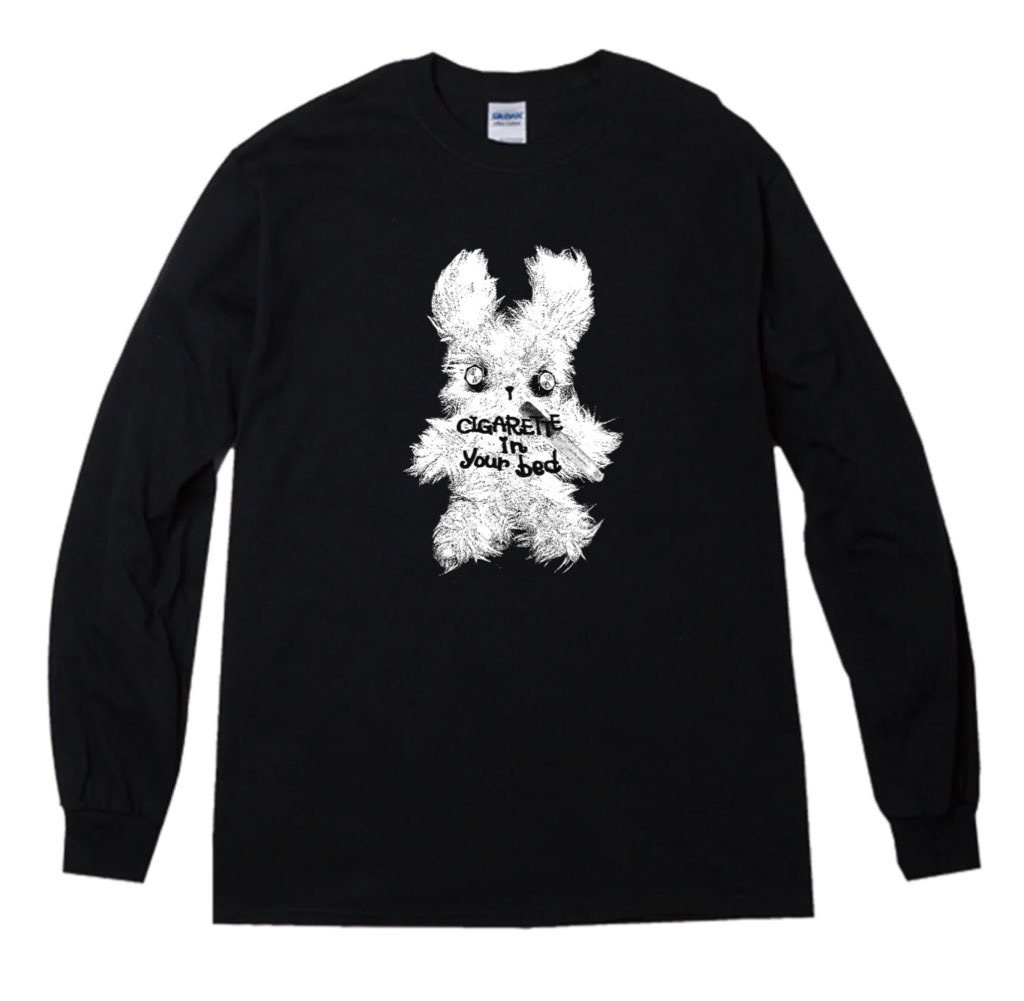 FUZZ BUNNY Long Sleeve T-shirt(Hand Print) XL/LTD8