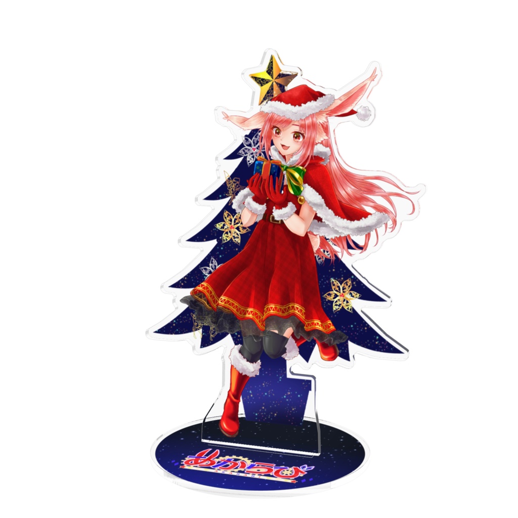 夜空のクリスマスうさぎ