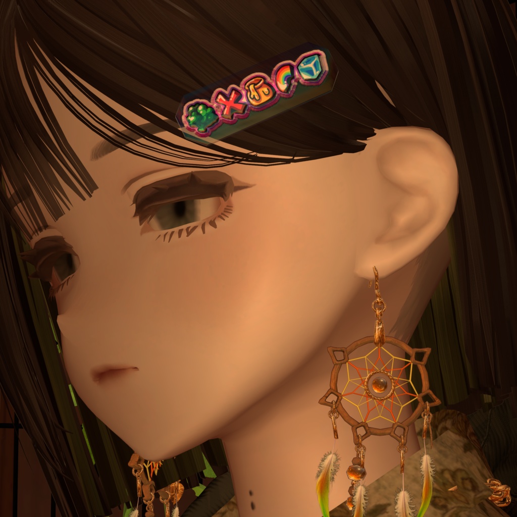 ぐらふぃてぃヘアクリップ - Graffiti Hair Clip