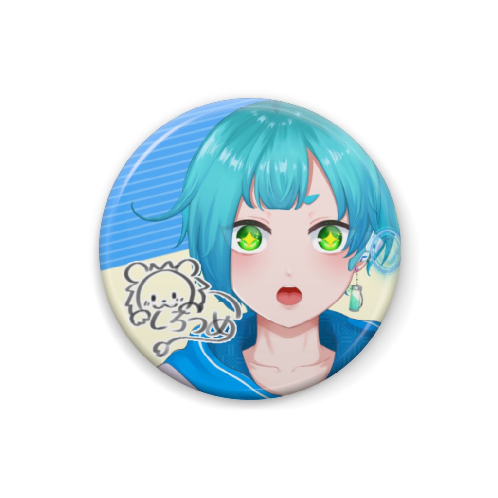 シロツメ缶バッチ　サイン入り