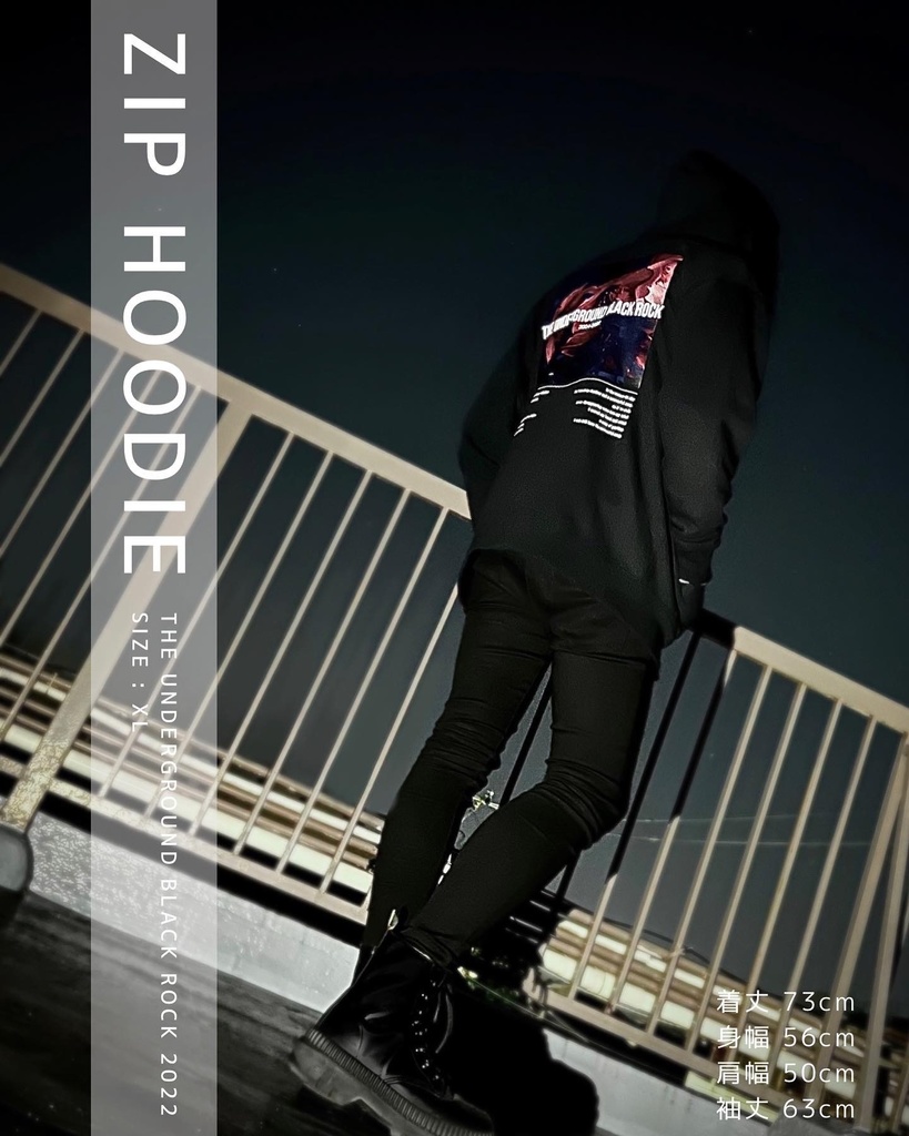 ジップパーカー THE UNDERGROUND BLACK ROCK 2022
