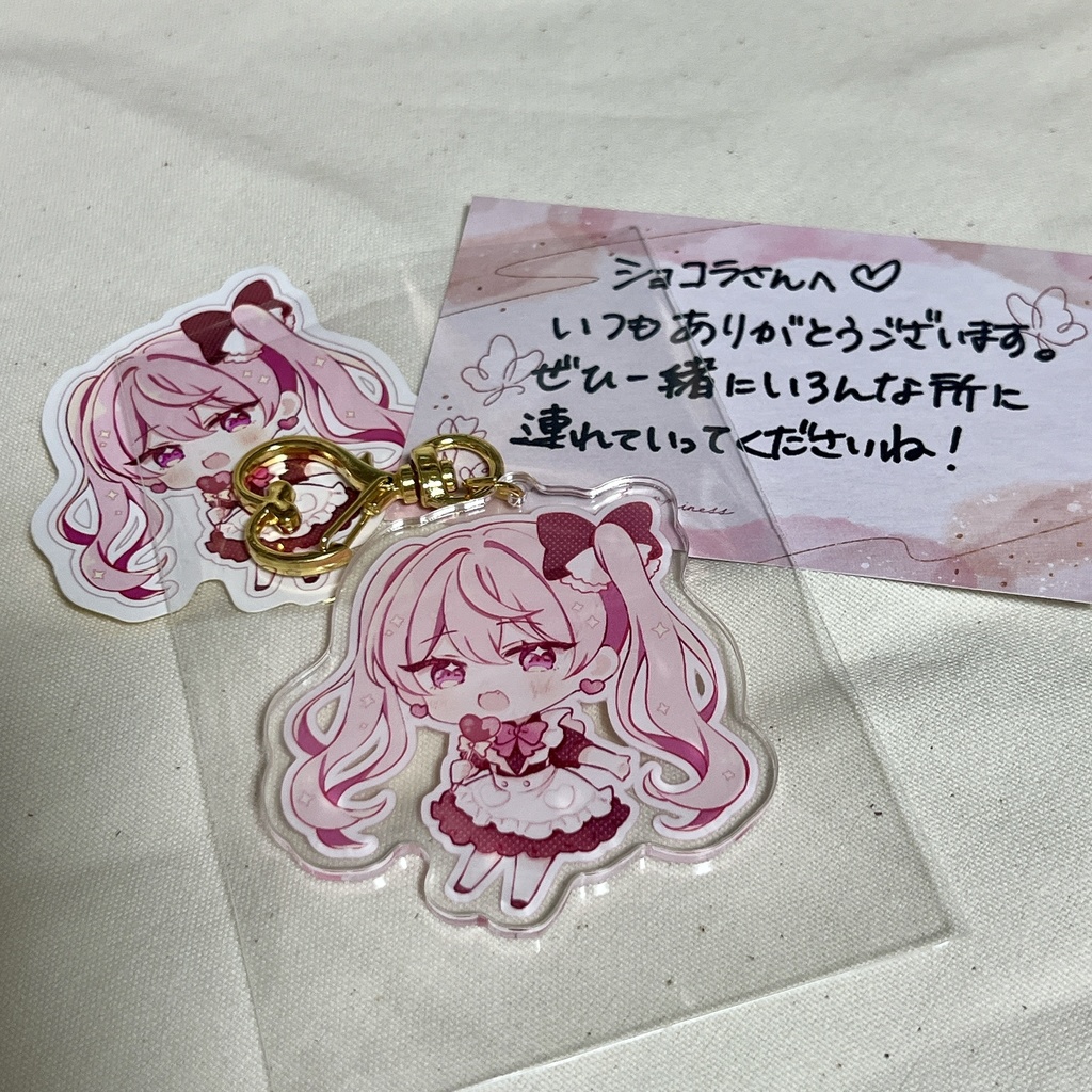 【初回ロット30%OFF価格&限定50個】萌花ちょこアクリルキーホルダー【手書きメッセージ&おまけボイス付き】
