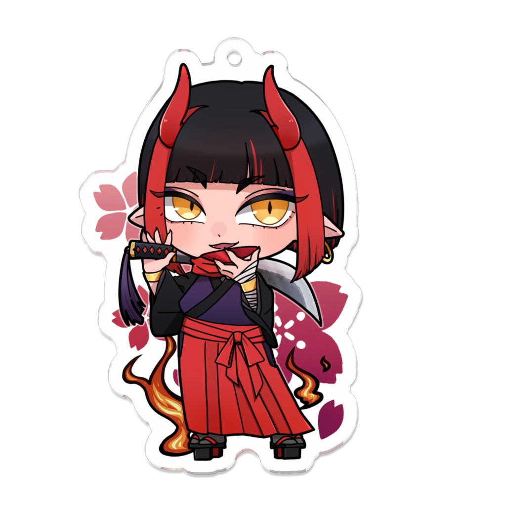 自創作　首無(くびなし)アクリルキーホルダー