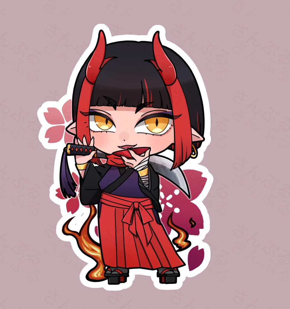 自創作 首無(くびなし)アクリルキーホルダー