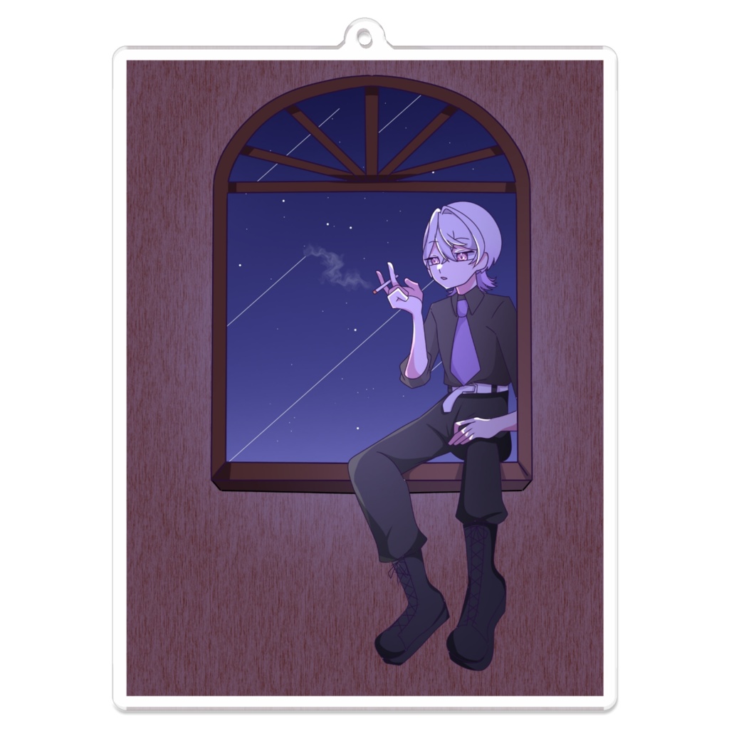 夜の窓辺 1枚絵アクキー