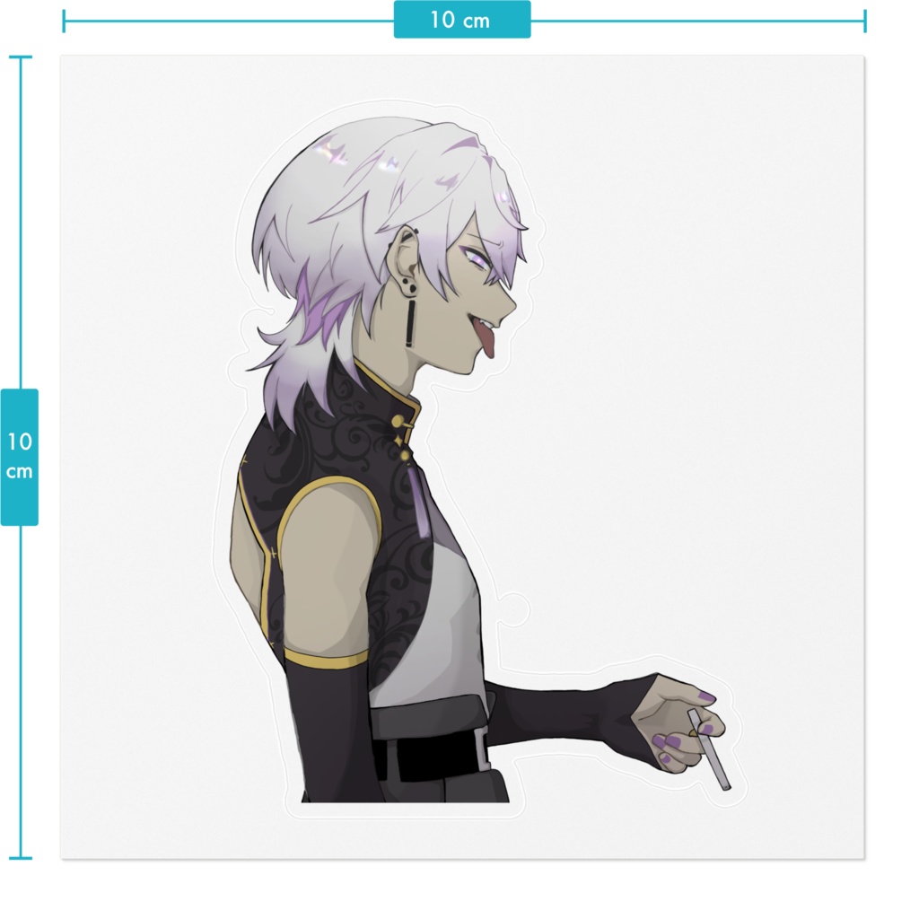ステッカー 和チャイナ横顔