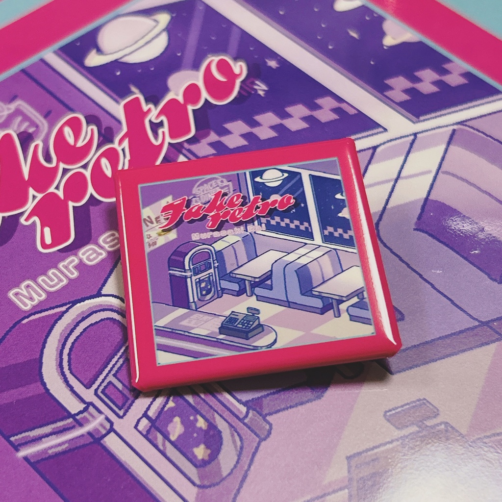 Fake retro ジャケット缶バッジ