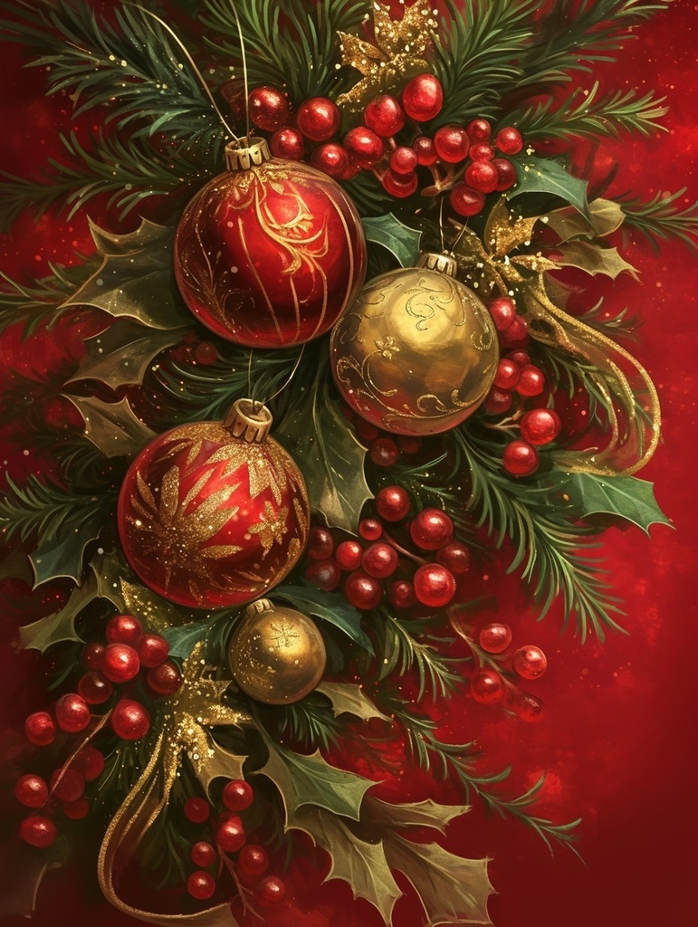 クリスマスオーナメントの飾り