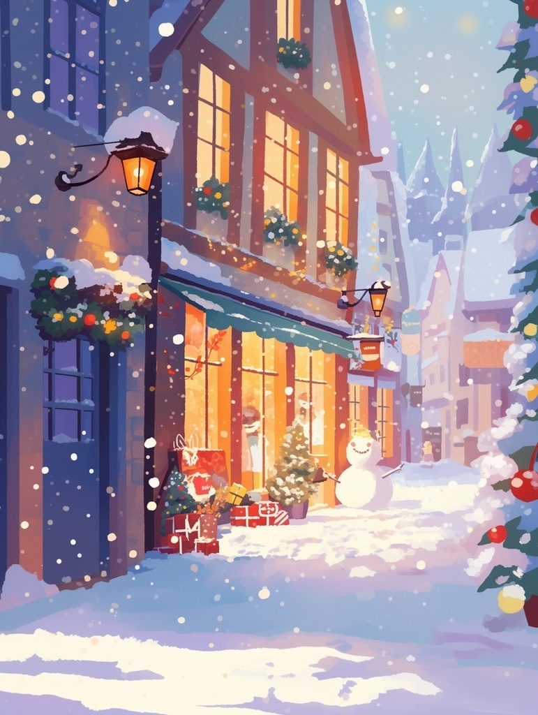 クリスマスの街中