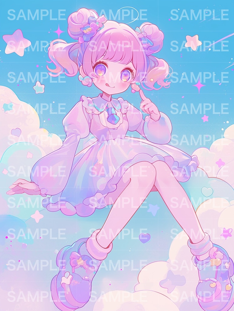 空に浮かぶ女の子