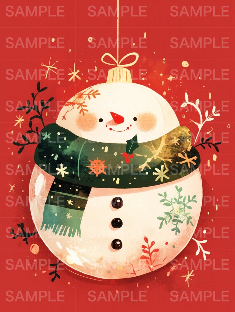 オーナメント雪だるま