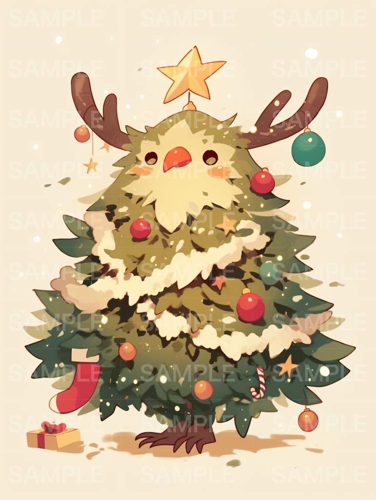 クリスマスツリー鳥人化２