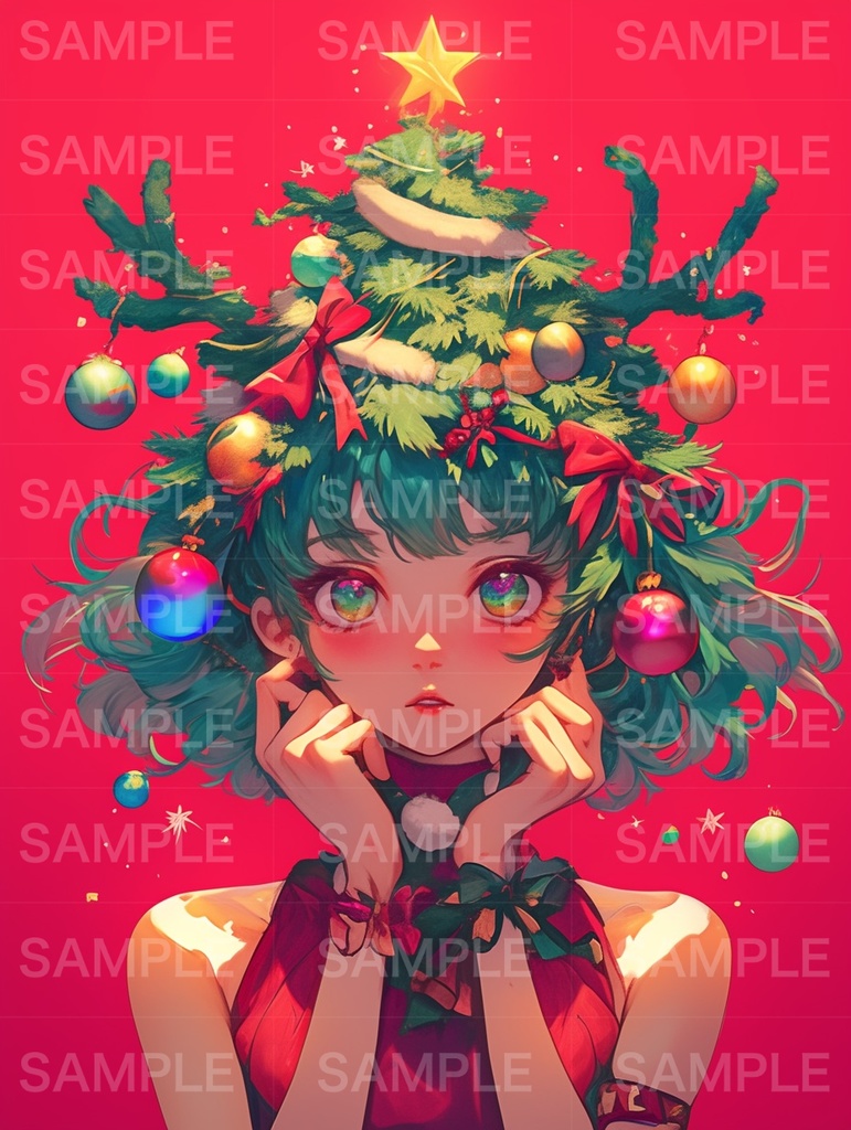 クリスマスの女性