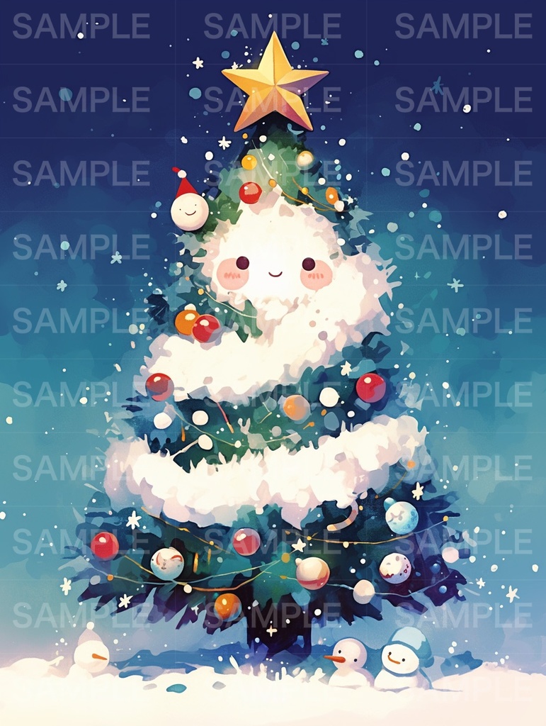 雪だるまのクリスマスツリー２