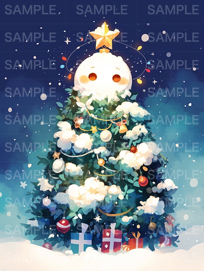 雪だるまのクリスマスツリー