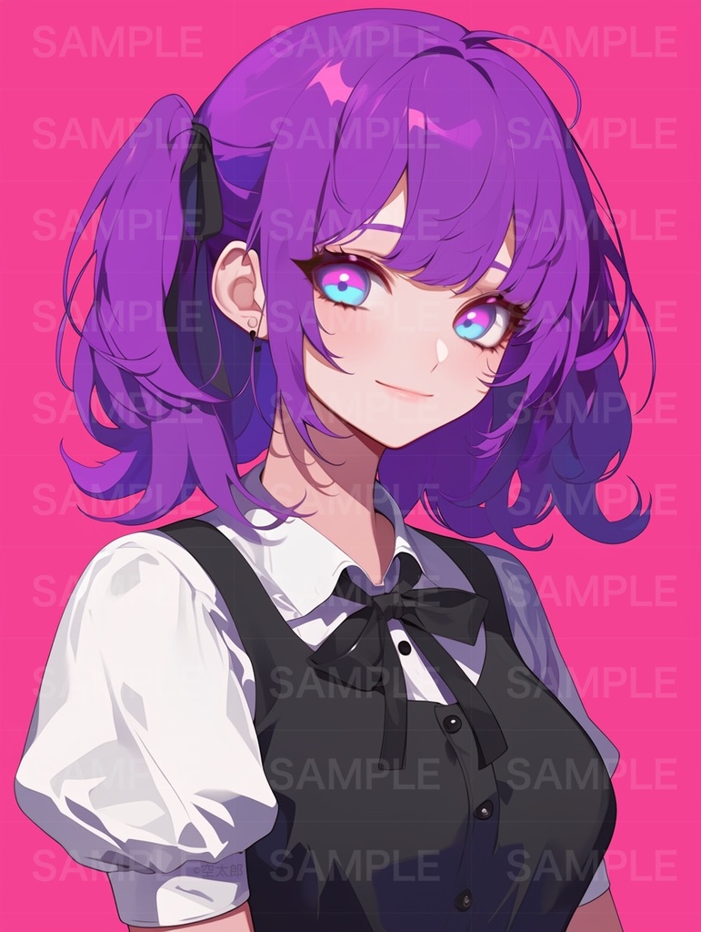 パープルヘアーの女の子