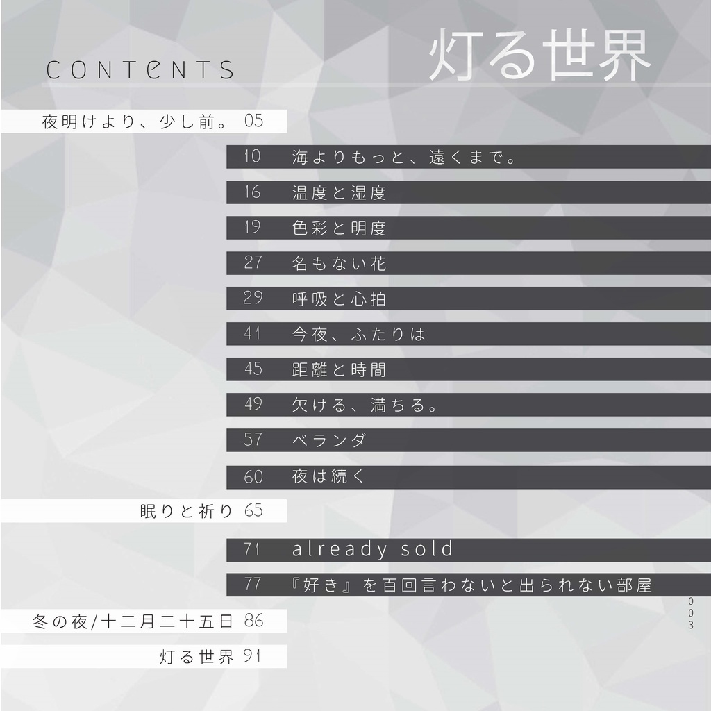 灯る世界 再録集01(柊英)