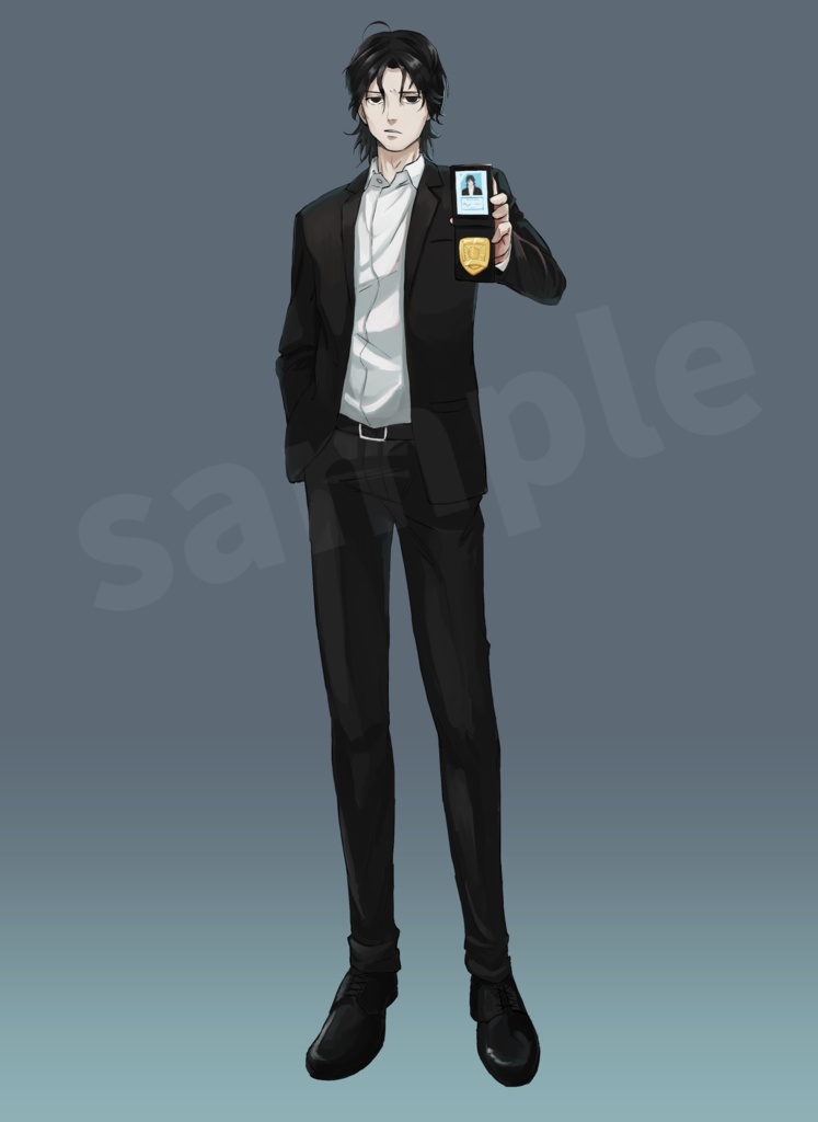 【全身立ち絵素材(一部フリー)】男性C