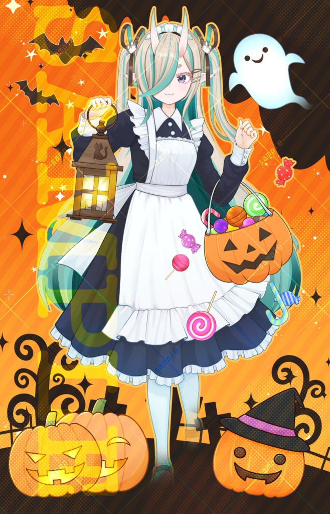 【10月値下げ中】ハロウィン🎃着せ替えクラシックメイド背景素材セット