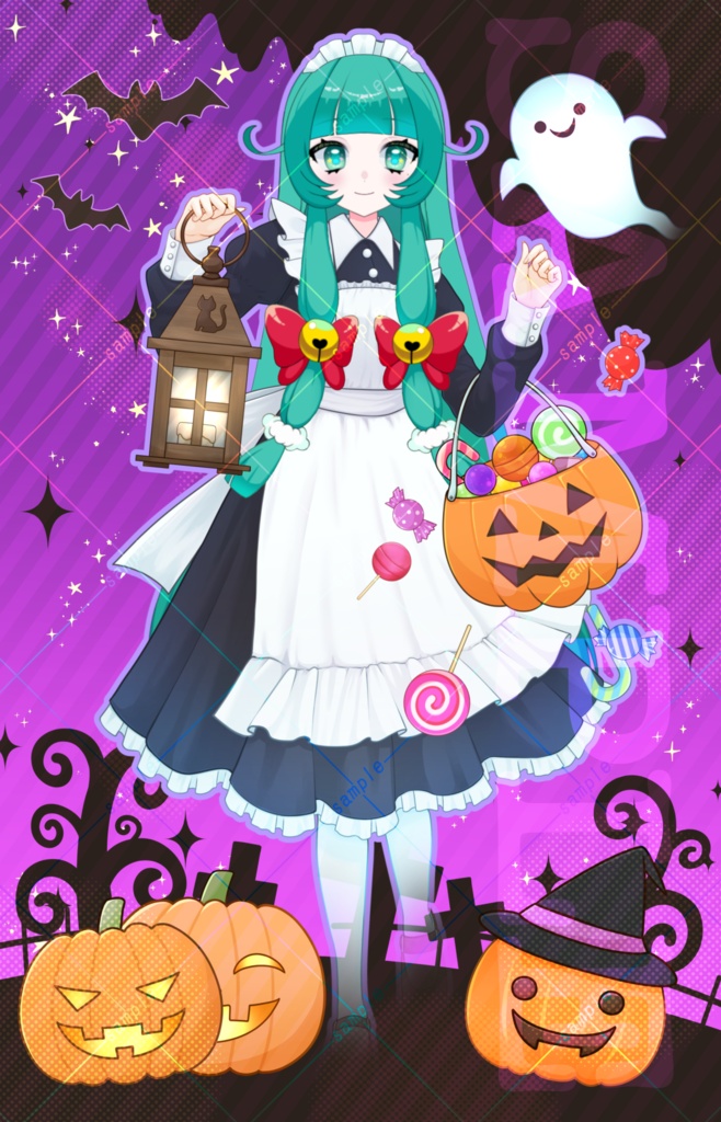 【10月値下げ中】ハロウィン🎃着せ替えクラシックメイド背景素材セット