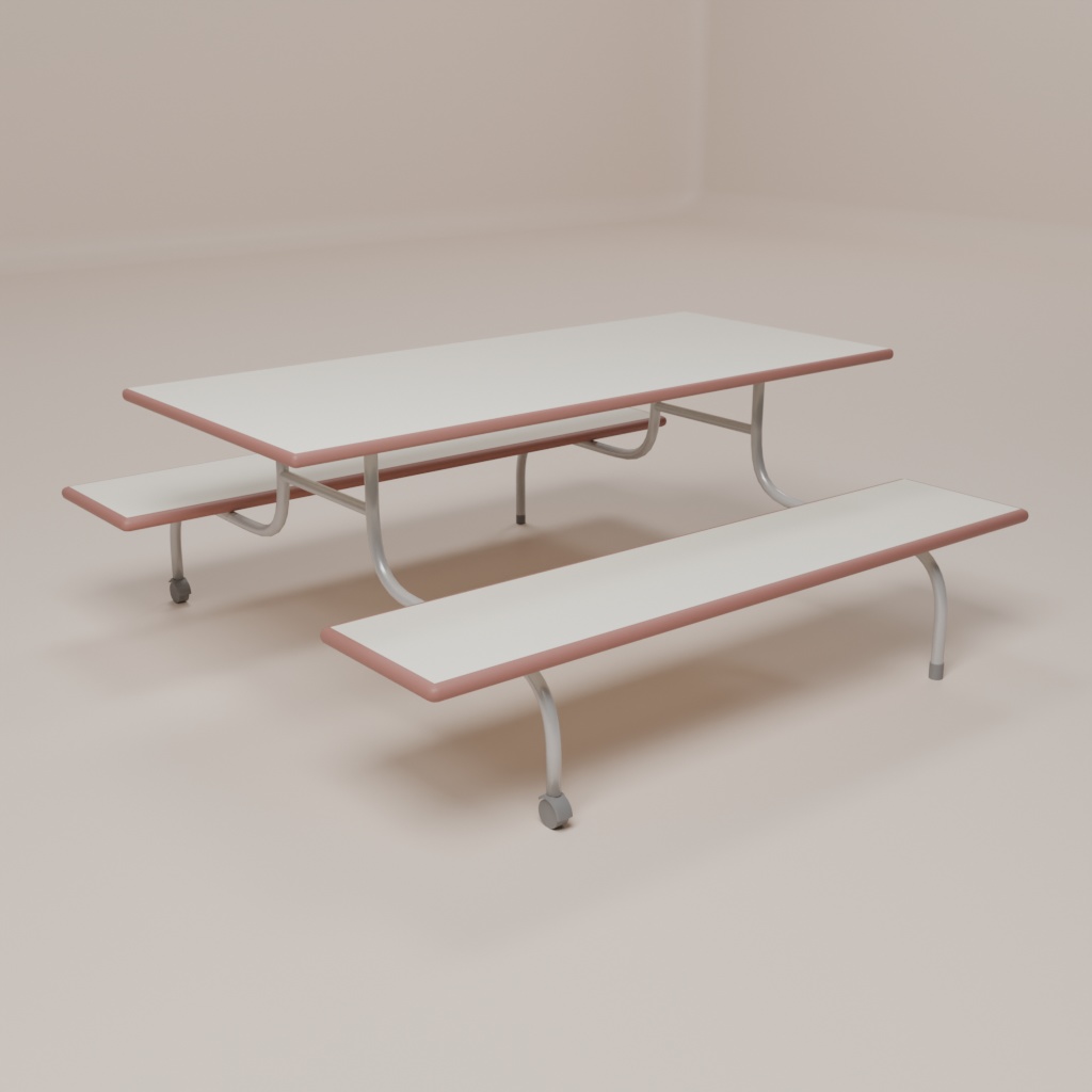 学校　食堂のテーブル