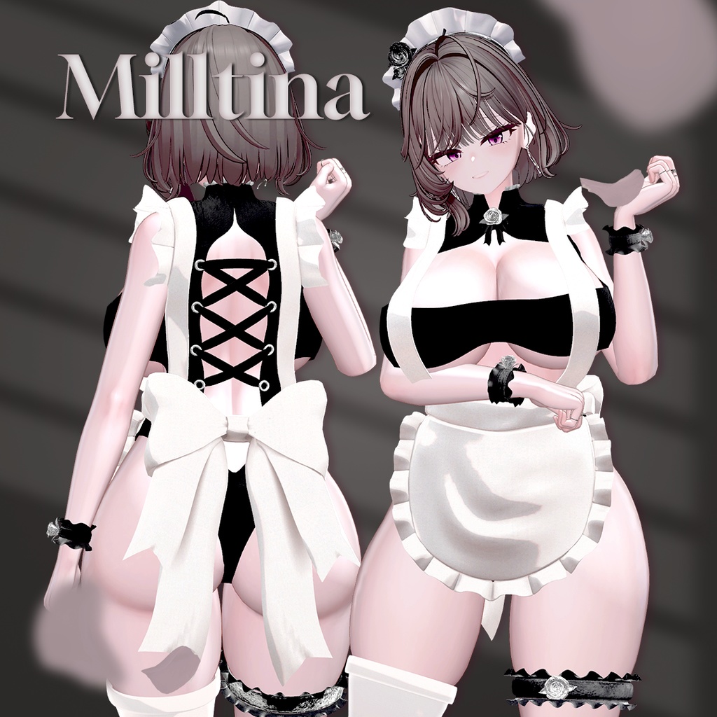 Lack_Maid 【9アバター対応】【VRChat向け衣装モデル】