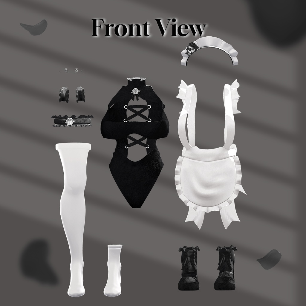 Lack_Maid 【9アバター対応】【VRChat向け衣装モデル】