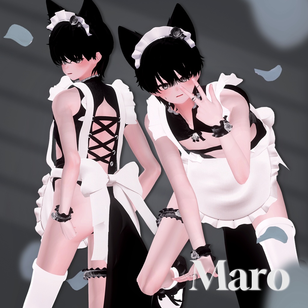 Lack_Maid 【9アバター対応】【VRChat向け衣装モデル】