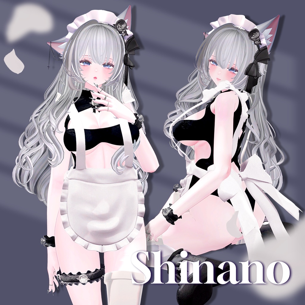 Lack_Maid 【9アバター対応】【VRChat向け衣装モデル】