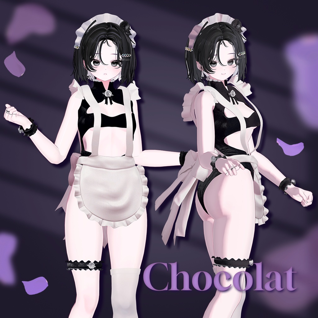 Lack_Maid 【9アバター対応】【VRChat向け衣装モデル】