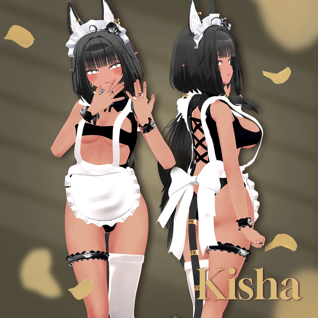 Lack_Maid 【9アバター対応】【VRChat向け衣装モデル】