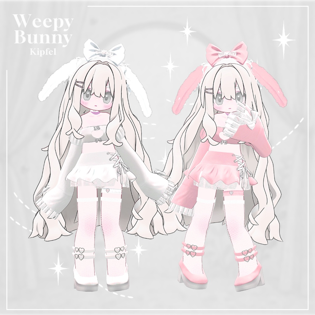 【9アバター対応】 Weepy Bunny 【VRChat向け衣装モデル】