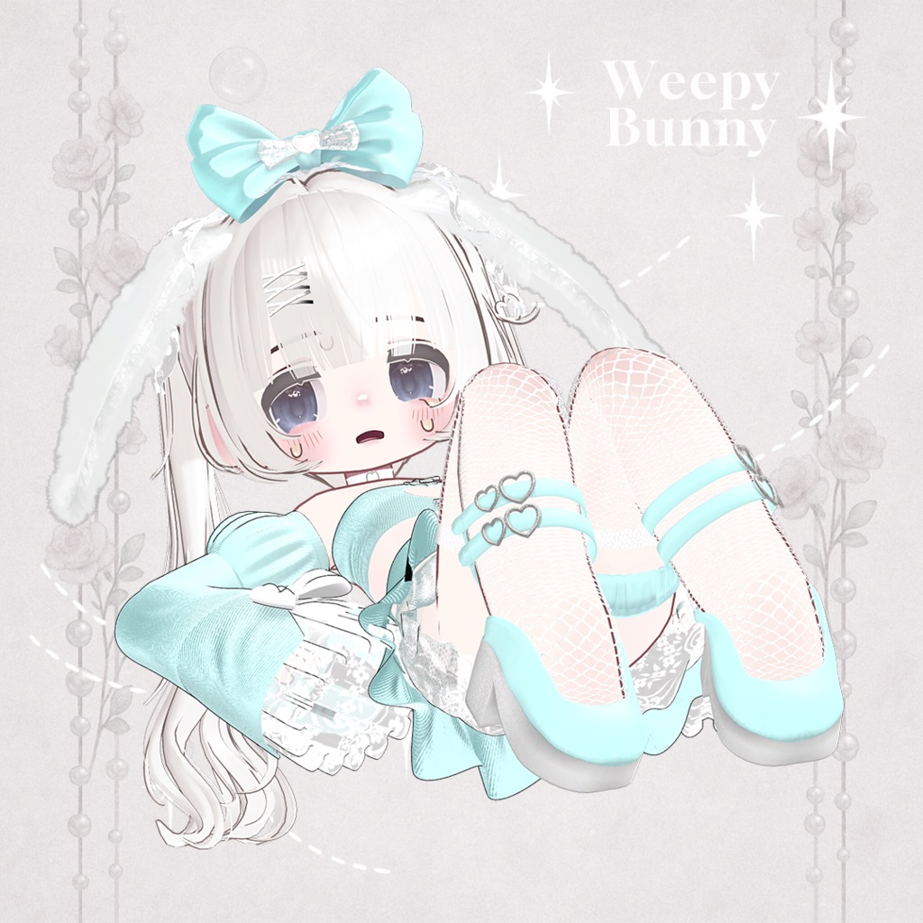 【9アバター対応】 Weepy Bunny 【VRChat向け衣装モデル】