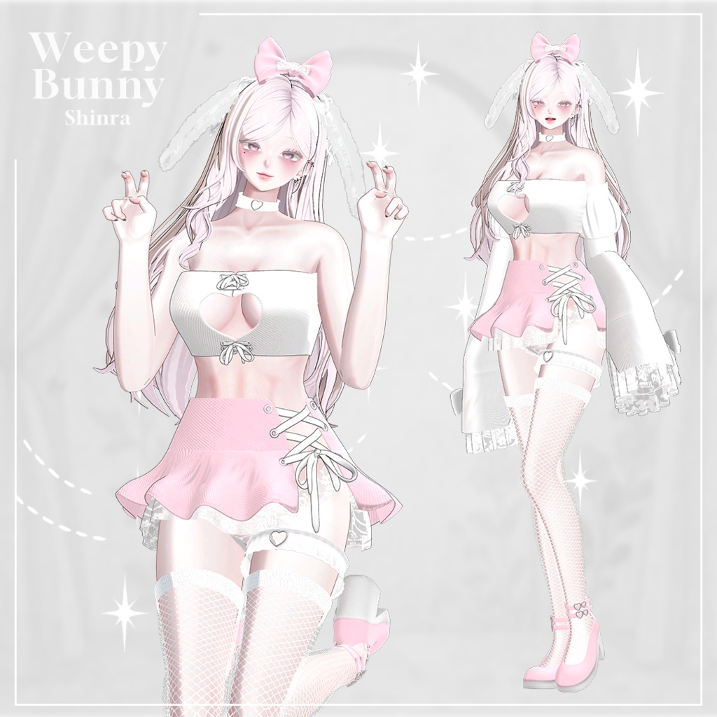 【9アバター対応】 Weepy Bunny 【VRChat向け衣装モデル】
