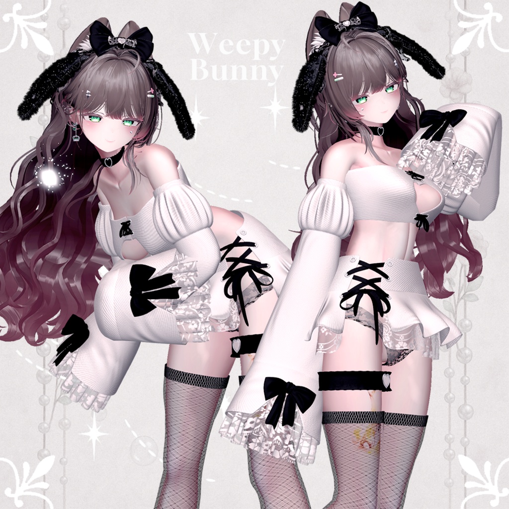 【9アバター対応】 Weepy Bunny 【VRChat向け衣装モデル】