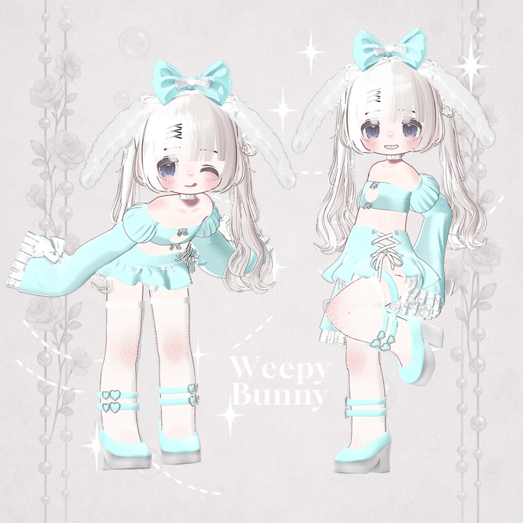 【9アバター対応】 Weepy Bunny 【VRChat向け衣装モデル】